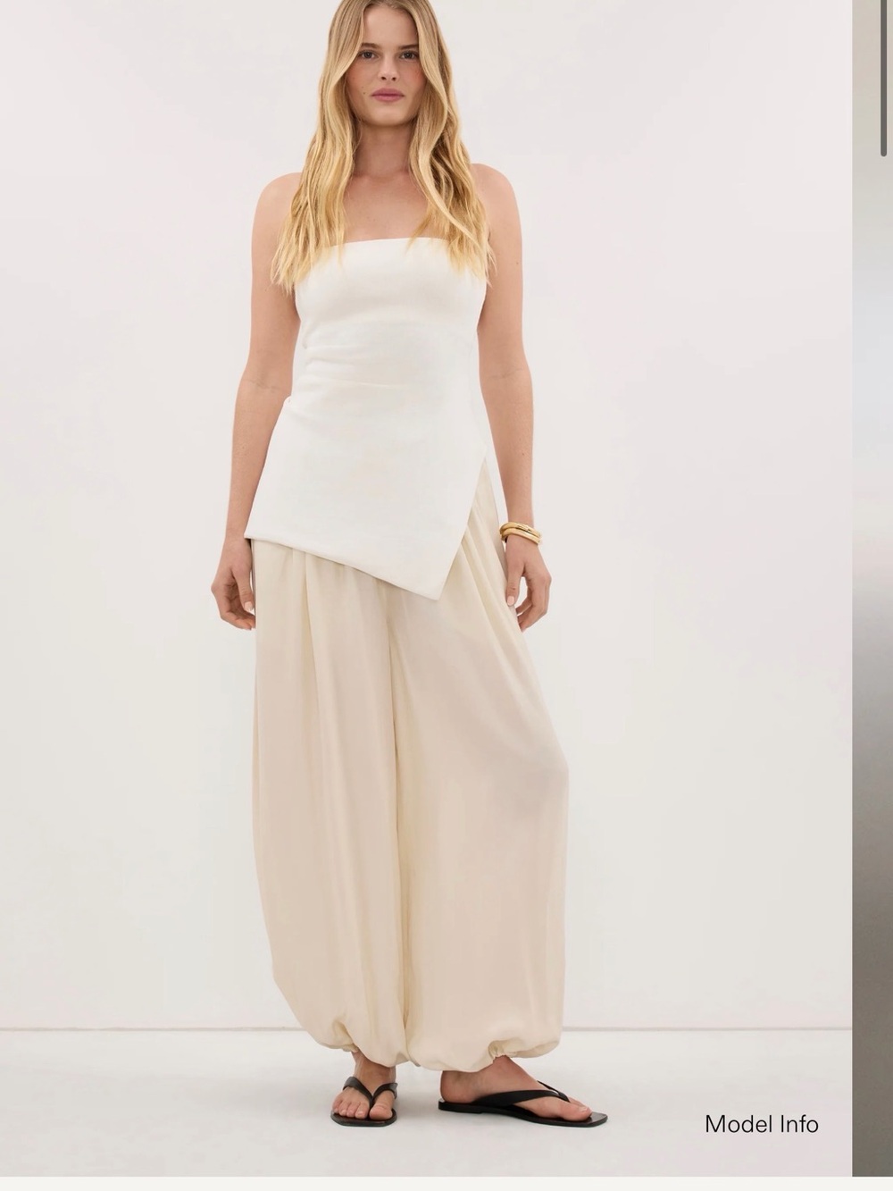 DISSH Luke Off White Longline Bandeau Top